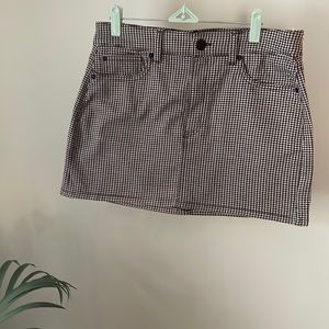 Brown and black mini skirt